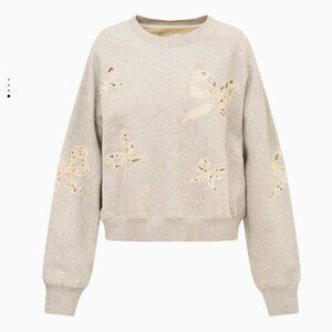 LoveShackFancy Linetta Lace Bow Pullover $235